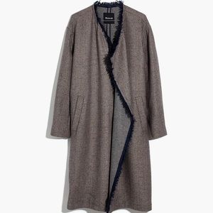 MADEWELL | Fringed Herringbone Coat